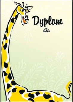 Dyplom Żyrafa 25szt 170g